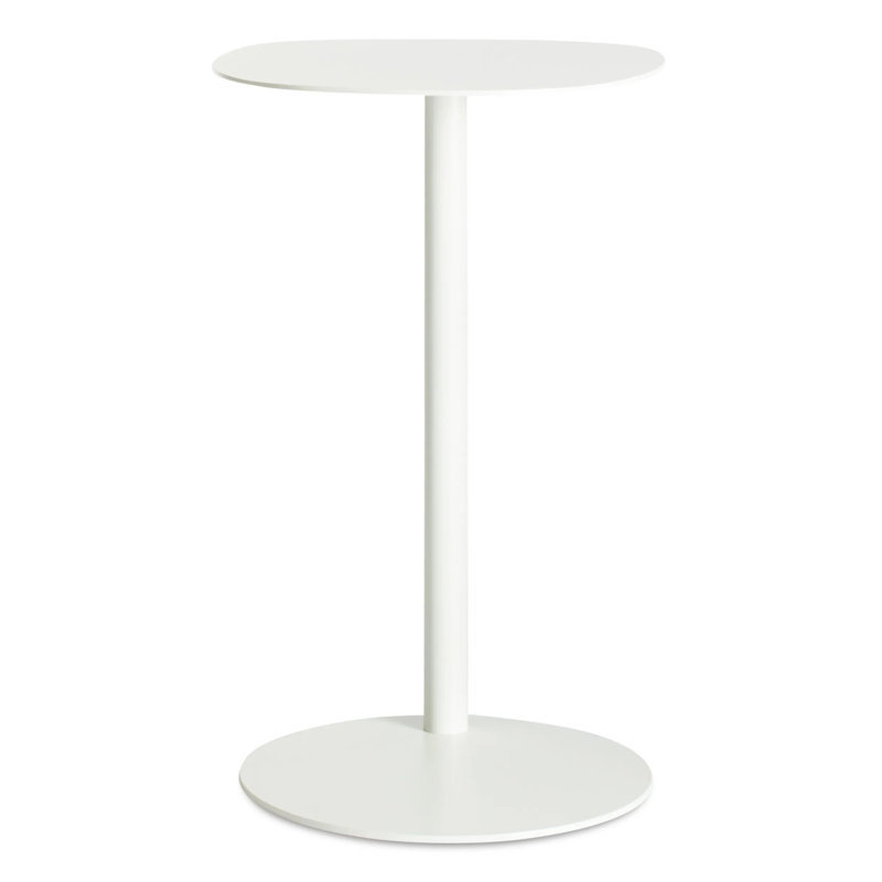 Swole Single End Table, White, 25" H x 20" W x 15" D