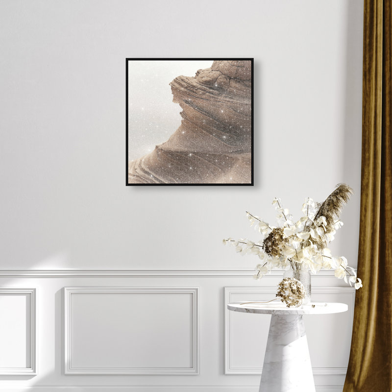 Stoic Sandstone I Print by Oliver Gal, 25"H x 25"W, Black Floater Frame