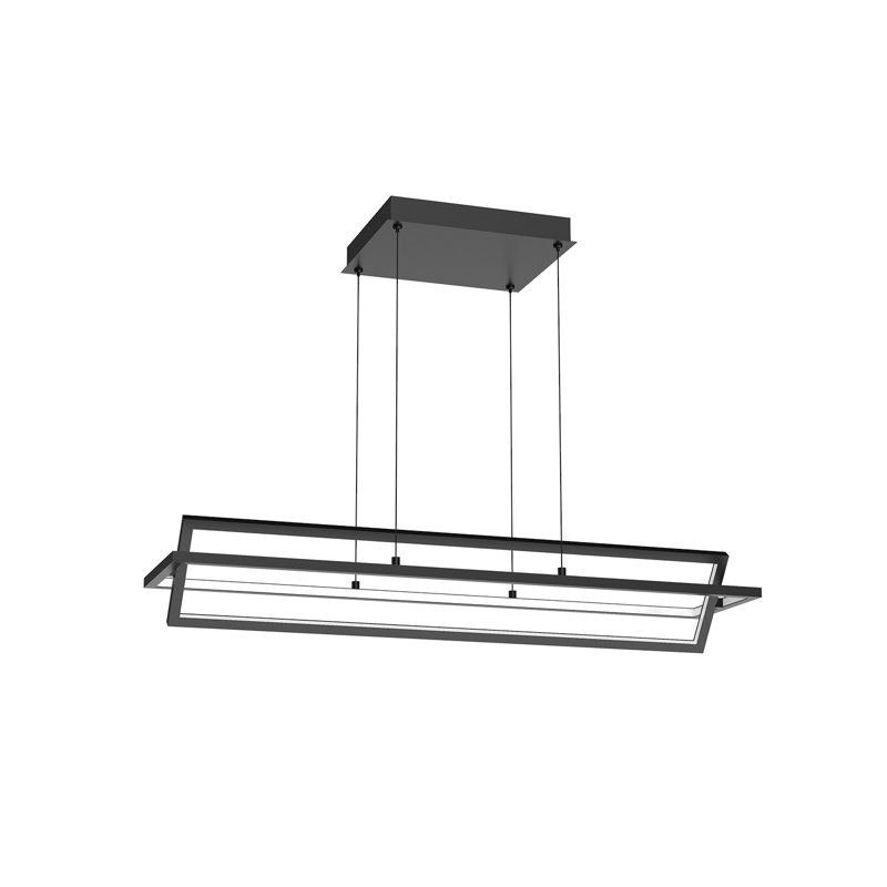 Mondrian 2 - Light LED Pendant, 6.75" H x 35.5" W x 9.875" D, Black