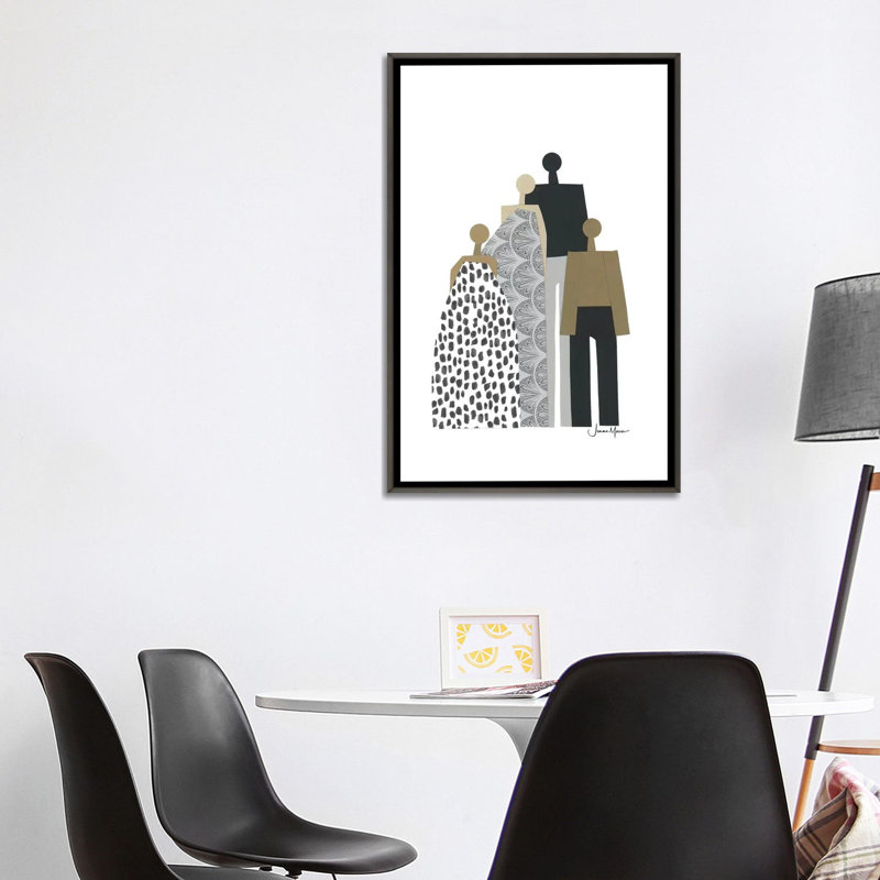 Reproduction d’art sur bois de Lou Lou par Lou Lou, H 40 po x l 26 po x P 1,5 po, Toile encadrée de bois rustique foncé