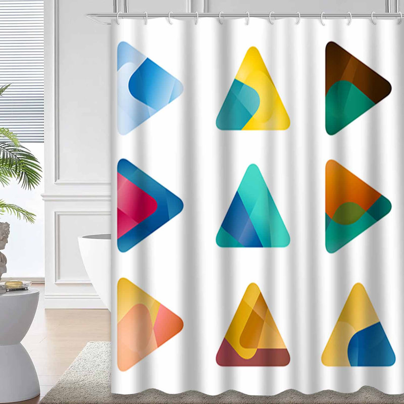 Rideau de douche imperméable doré, rideaux de douche pour la salle de bain avec 12 crochets, 72" L x 84" W