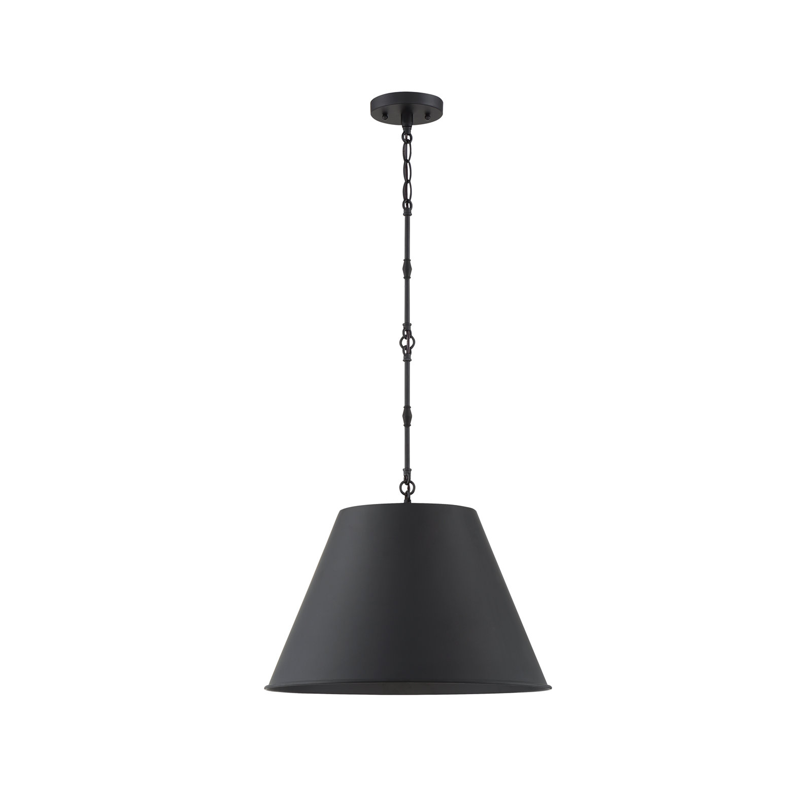 Presley Dimmable Pendant, 12.75" H x 18.25" W x 18" D, Matte Black
