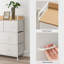 Chest Of Drawers, Bedroom Cabinet, 7 Fabric Drawers With Handles, Metal Frame-1459574026