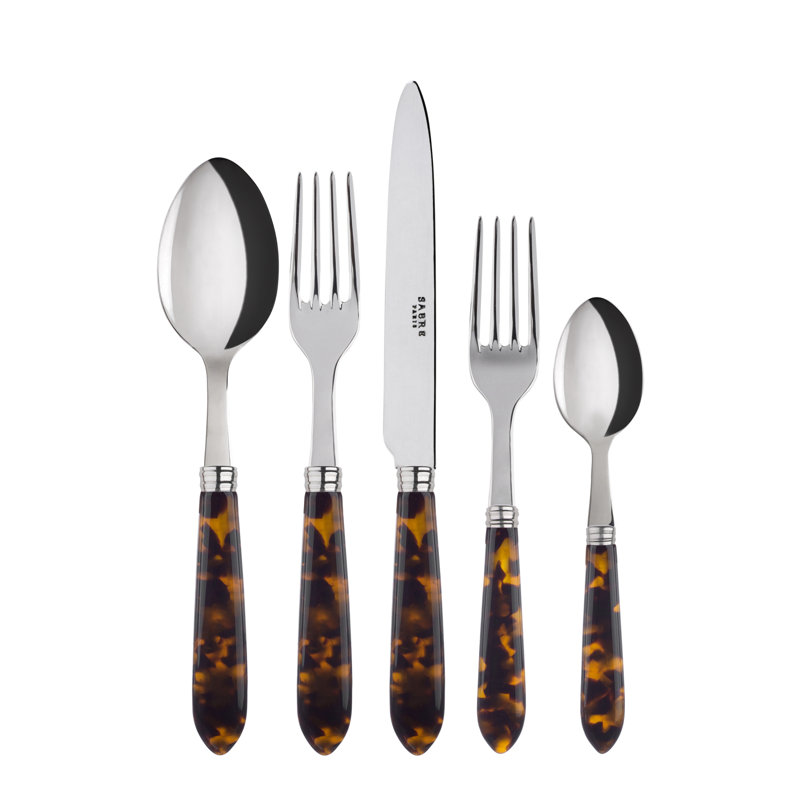 Tortoise 5 - Piece Stainless Steel Flatware Set - Service for 1