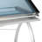 Futura Deluxe Drafting Table With Light Pad Support Bars & Drafting Height Leg Extensions, Silver / Blue Glass