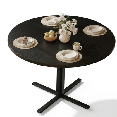 31.5''W  Modern Farmhouse Round Kitchen Table, Sturdy Frame for 2-4 People