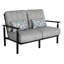 Holland Cushioned Loveseat w/Two Accent Pillows