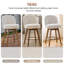 Ensemble de 3 tabourets de comptoir pivotants 26 po avec structure en bois massif et dossier moyen-1047842985-1043452205
