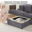 Canapé modulaire rembourré surdimensionné de 82,7 po 3 places avec repose-pieds-1837215982
