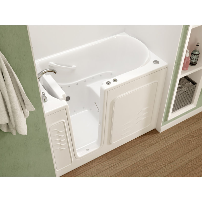 Therapeutic Tubs 30 in. x 53 in. Left Drain Quick Fill Walk-In Air Tub in White, Left, White