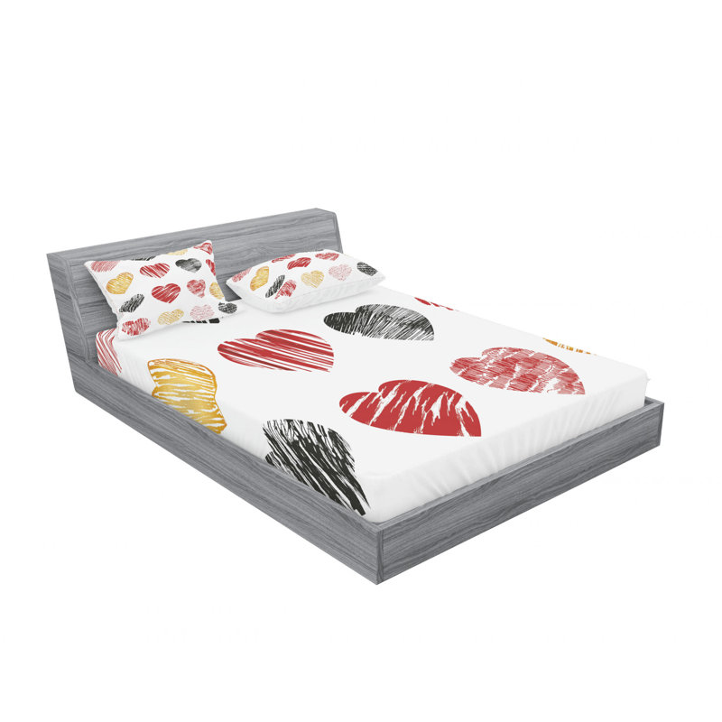 Microfiber Sheet Set, Queen Sheet Set with Fitted Sheet