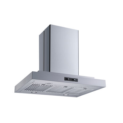 36" 300 CFM Convertible Island Range Hood in Stainless Steel With Filter Included
