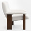 Chaise d'appoint rembourrée avec repose-pieds