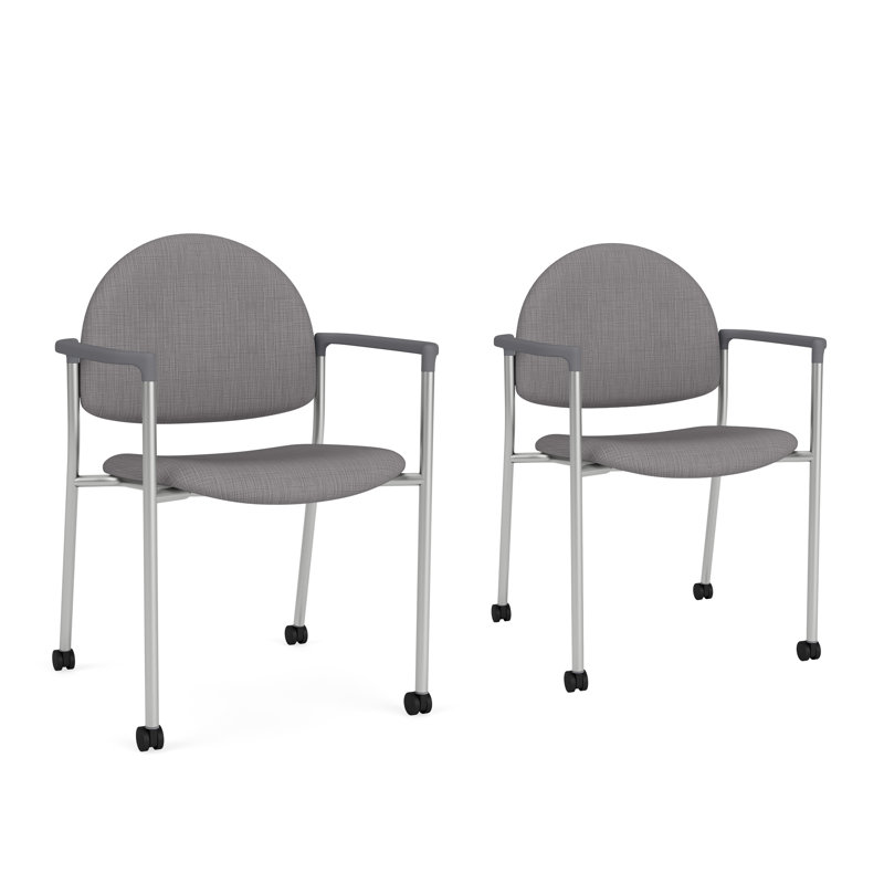 Chaise d'invité à chat avec roulettes, Argent, Plot Line acier