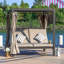 74.02'' Wide Metal Patio Daybed with Cushions