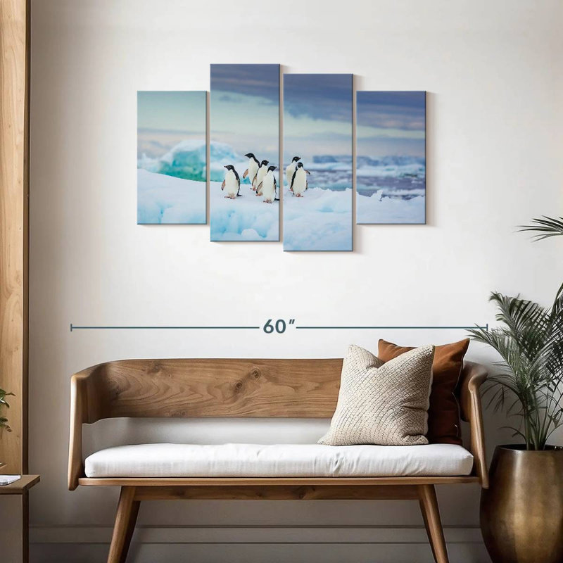 Brampt Adelie Penguins, 27" H x 43" W