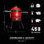 Kamado Joe Big Joe II 24 Inch Portable Outdoor Ceramic BBQ Charcoal Grill, Red