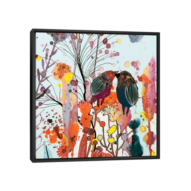 «Love moi», reproduction sur toile, H 18 po x l 18 po x P 1,5 po, Toile avec cadre noir, Pas de tapis