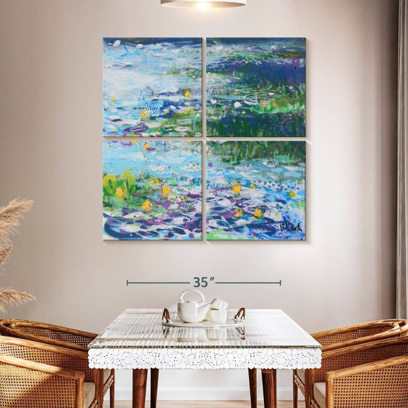 Monet Monet Monet Pointilliste, H 45 po x l 45 po