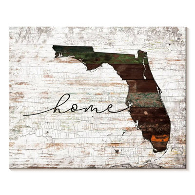 Florida Map Florida Home Map, reproduction sur toile