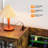 Mathea Record Player Stand with LED Lights Turntable Stand Up to 350 Albums-1497926886