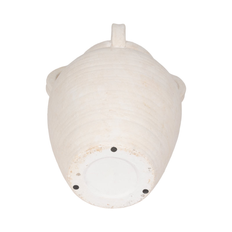 Handmade Ceramic / Porcelain Table Vase, 12" H x 10" W x 10" D, White
