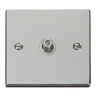 Polished Chrome Satellite Socket 1 Gang