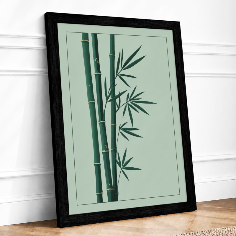 Bamboo Study Japandi - Print, Black, A3 - 42.0 x 29.7 cm