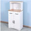 Armoire de cuisine en bois avec garde-manger blanc