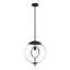 Luminaire suspendu sphère noir mat à 1 lumière Yaraliz