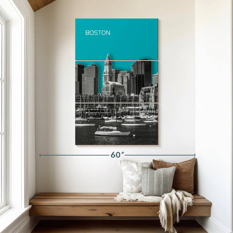 Horizon moderne de Sirci à Boston, H 50 po x l 32 po