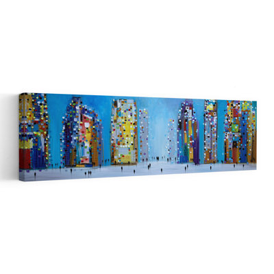 Lumières de la ville moderne, architecture contemporaine abstraite, art mural