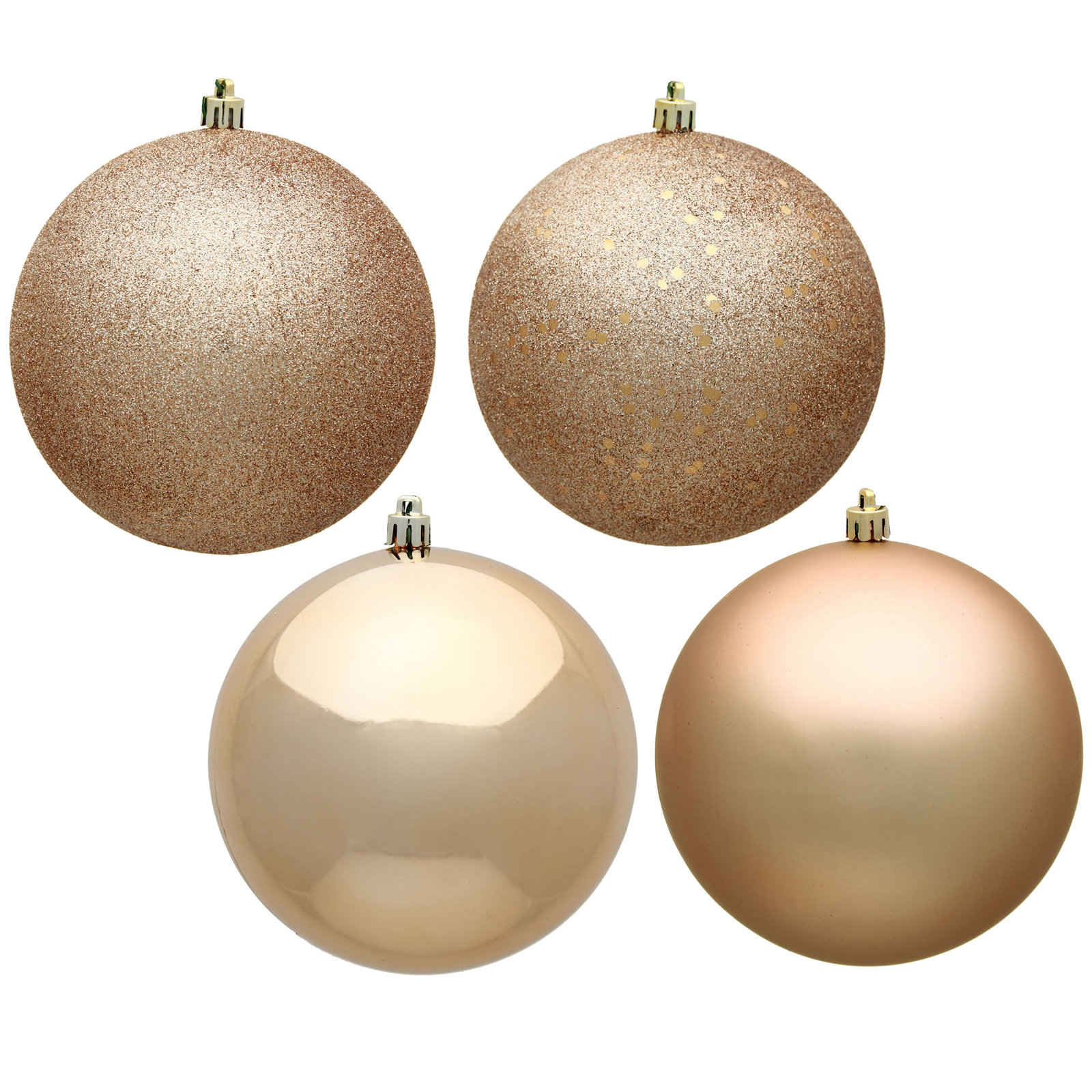 Christmas Ball Ornament, 12" H x 12" W x 12" D, Cafe Latte