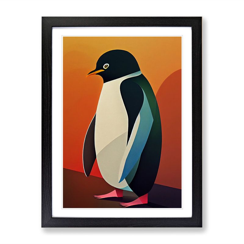 Perfect Penguin Abstract - Wall Art, Black, 64cm H x 46cm W x 2cm D
