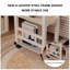 Table réglable en hauteur à roulettes avec plateau inclinable, table de lit mobile avec 3 tablettes de rangement, petite table d'appoint roulante pour canapé