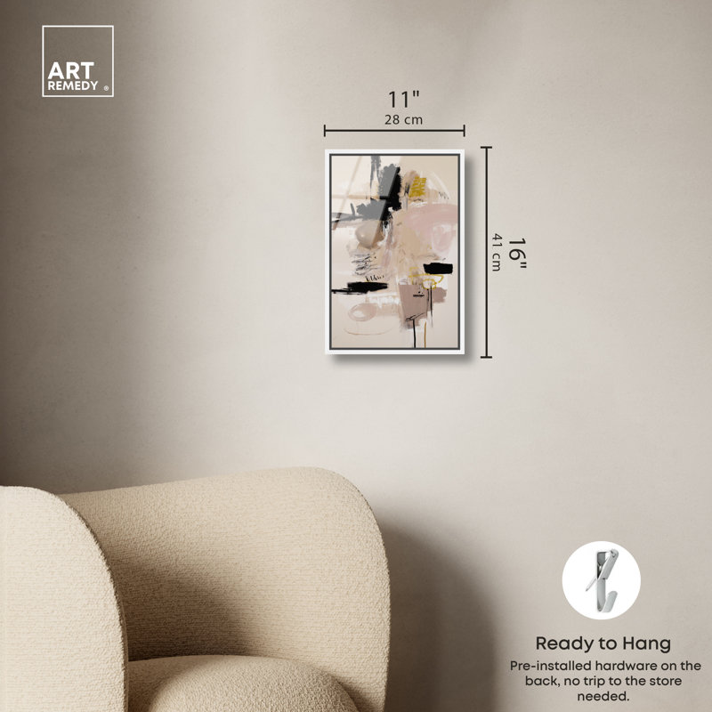 «Obsidian Layer II», reproduction murale encadrée par Art Remedy, cadre blanc, 10 x 15, 16"H x 11"W, White Frame