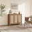 43.5''W 3-Door Rattan Sideboard Buffet Cabinet with Adjustable Shelves, Modern Boho Farmhouse Storage Cabinet Credenza for Kitchen Dining Room Entryway Living Room-1908818517-1909355828
