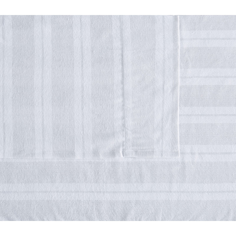 Traditional Cozy 100% Cotton Flannel Sheet Set, King Sheet Set + Fitted Sheet + 2 Pillowcases, Gray Striped