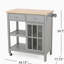 Chariot de cuisine polyvalent avec armoire vitrée et rangement