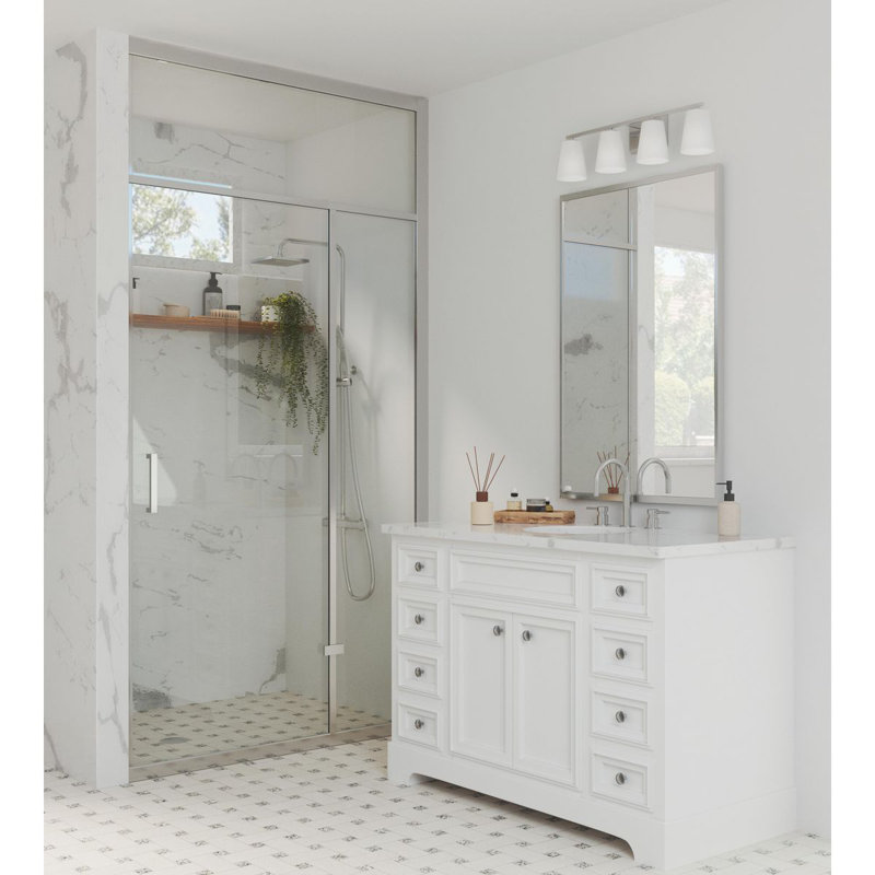 Rozena 4 - Light Dimmable Vanity Light, Brushed Nickel, White