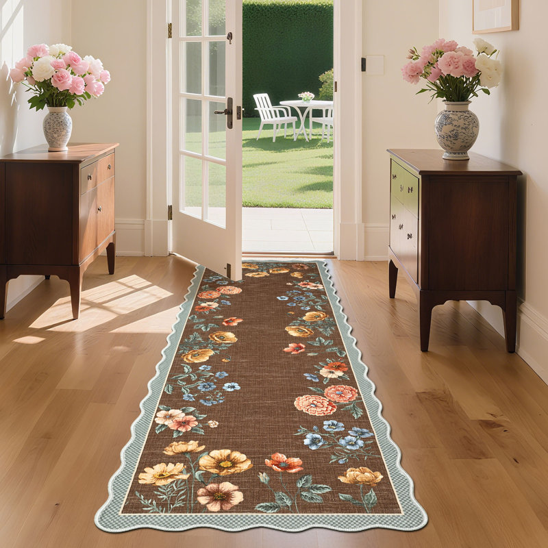 Tapis Farmhouse Floral, Tapis de couloir 2 pi x 6 pi