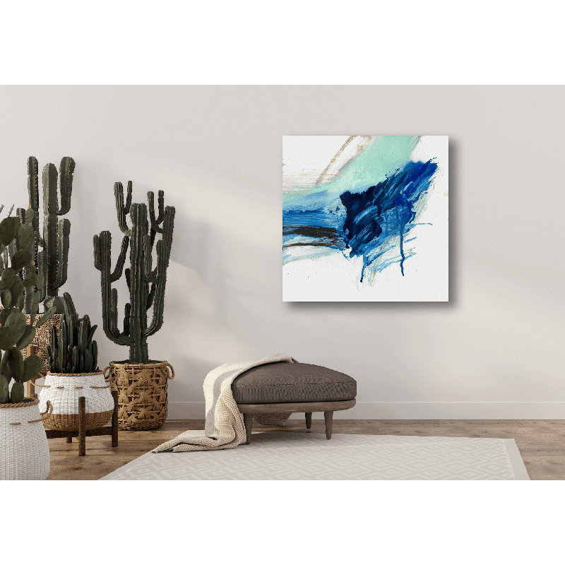 Stalagmite On Giclee Canvas Hand Embellished Art, 30" H x 30" W x 1.5" D, Wrapped Canvas