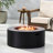 32" Dark Grey Iron Fire Pit, 40,000 - No Assembly Necessary Round Iron, Easy Ignition Mode Right Now