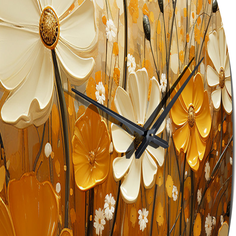 Cleata - Horloge murale florale, Grand