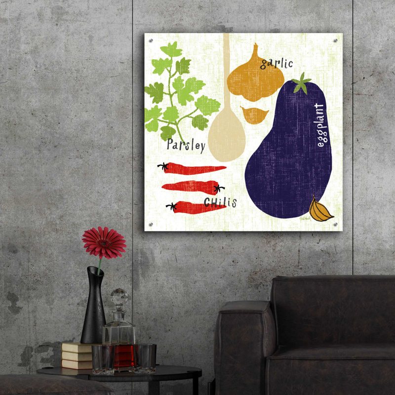 «Italiano Aubergine» par Sue Schlabach, H 36 po x l 36 po x P 0,2 po