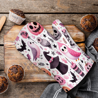 Pink Witchcraft Oven Mitt Cotton Twill