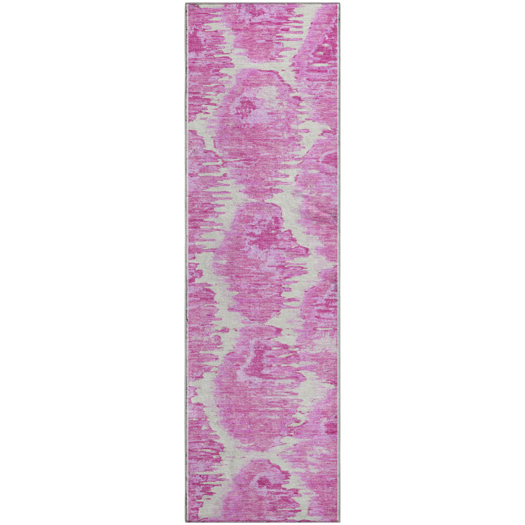 Premium Machine Washable Prisco Pink Rug