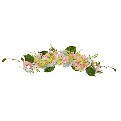 26" Blue Pink Hydrangea Swag 