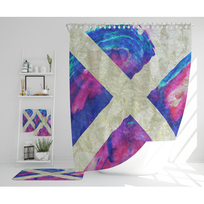 Neya Polyester Shower Curtain Set