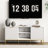 60 - 69 Inches Tv Stand With Wave Shaped Doors, Open Display Shelf For , Adjustable Interior Shelf, White And Gold Legged Cabinet Living Space Stylish Suitable Inches, Pattern Middle Essentials,